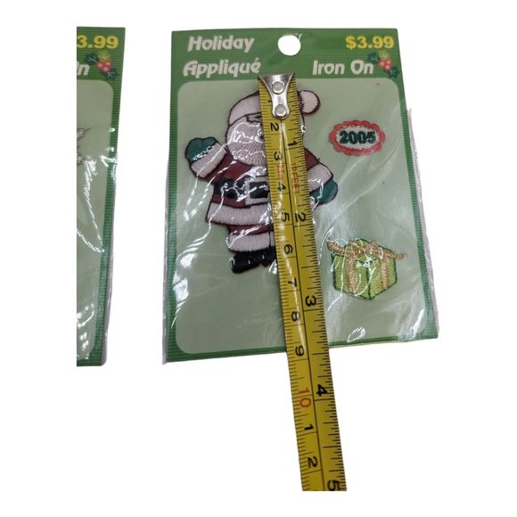 Lot of 3 VTG Iron On Holiday Appliqué Kits Christmas Santa Snowman Reindeer NOS - Picture 6 of 9